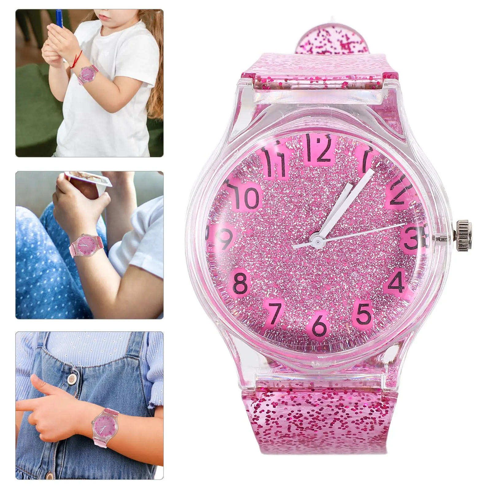 

Watch Colorful Light Up Design Quality Quartz Movement Comfortable Strap Perfect for Daily Wear Holiday Gift Wristband