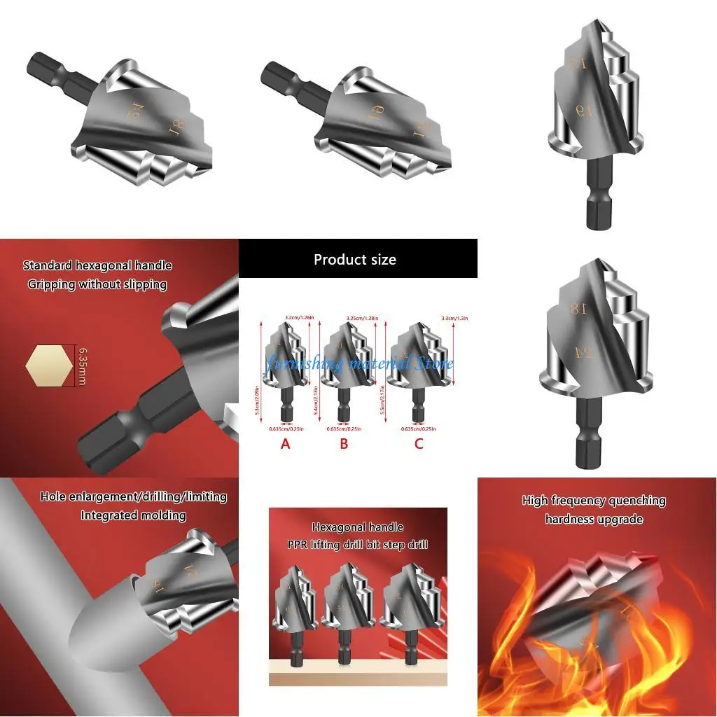 

Y5GD Heavy Duty Hexagonal Shank Step Bit For Pipework In Professional Tool Steel Material