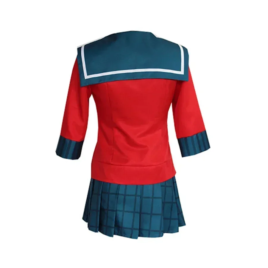 Disfraz de Cosplay de Anime Danganronpa Harukawa Maki, traje de uniforme escolar con peluca, disfraz de Halloween para mujeres y niñas