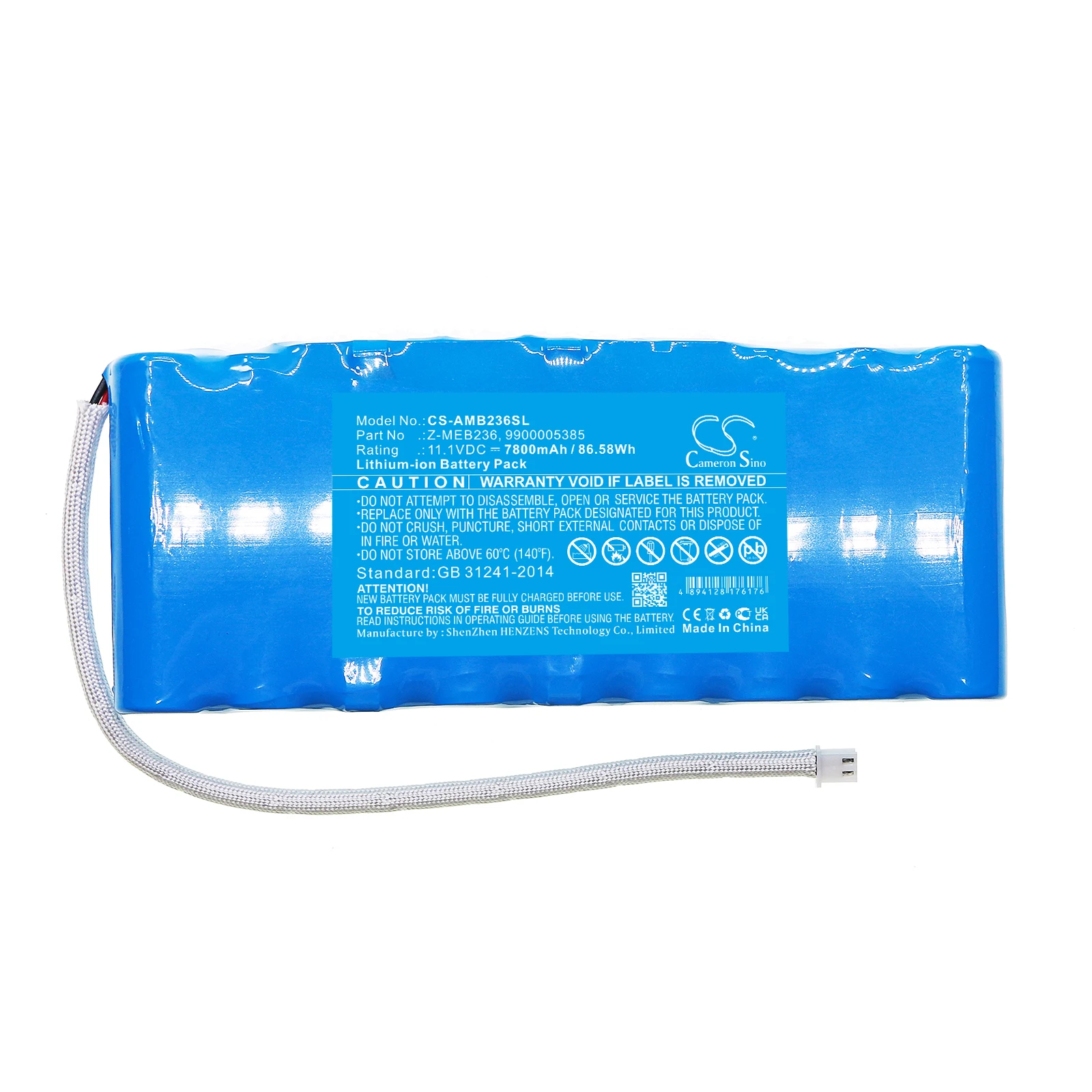 11.1V 7800mAh/10200mAh Lighting & Studio Battery Z-MEB236, 9900005385 for American DJ Mega Go PAR64 RGBA, Jelly Go PAR64 RGBA