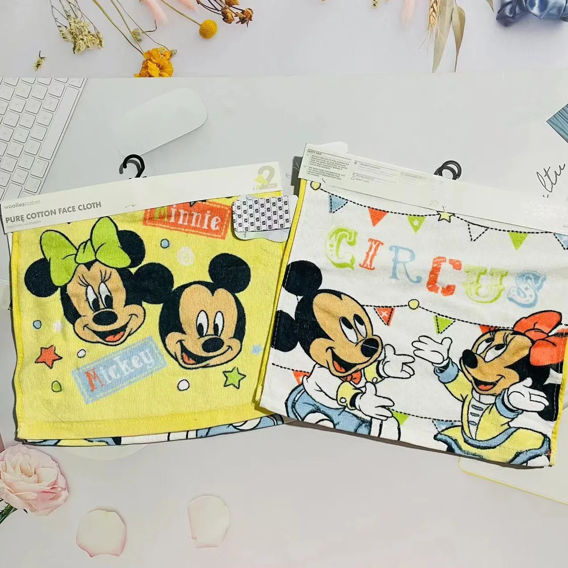 Miniso 30*30 センチメートル漫画パターン男の子と女の子のための家庭用洗濯タオル純綿ハンドワイプ