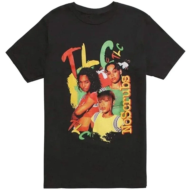 Y2K TLC no scrubs photo T-BL black graphic clothing Harajuku oversized T shirt men vintage cotton short sleeve streetwear