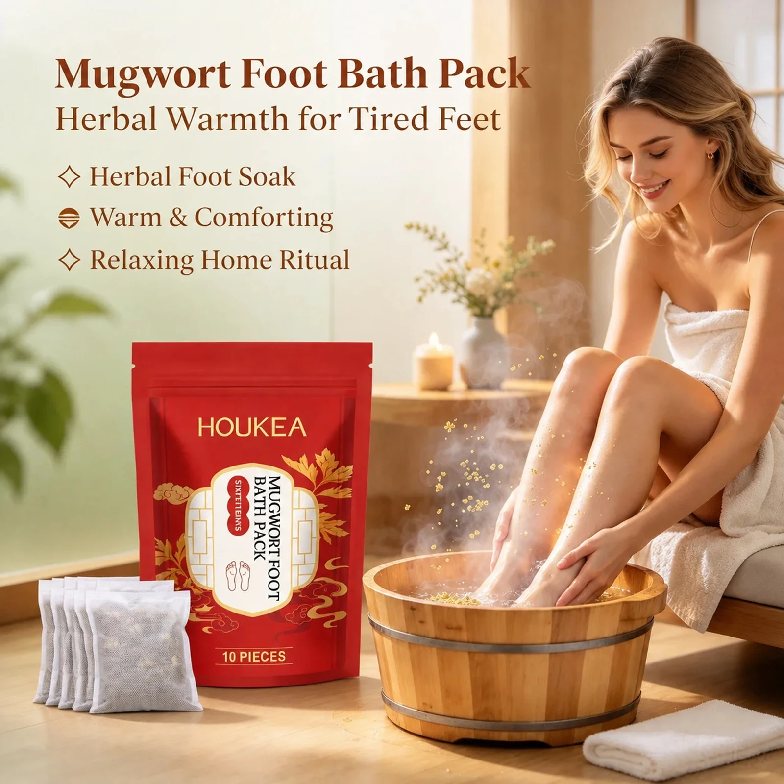 Herbal Foot Bath Bag Relieve Fatigue Mind And Body Relief Relieve Stiff Leg Warm The Feet And Promote Smooth Blood Circulation