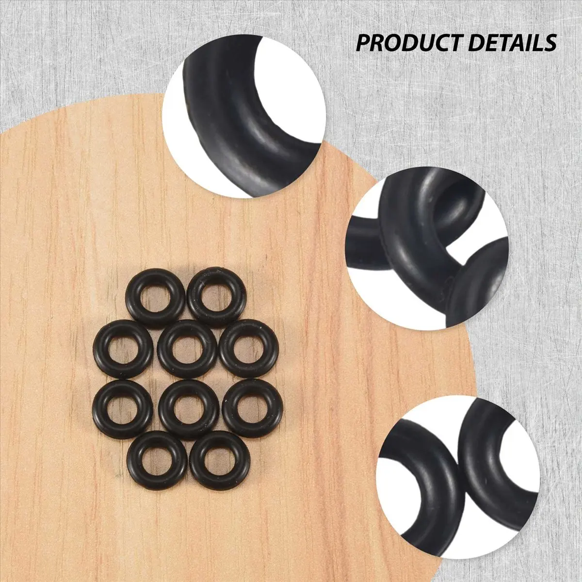 Final~~10 pcs Black Rubber Oil Seal O Shaped Rings Seal washers 8 x 4 x 2 mm