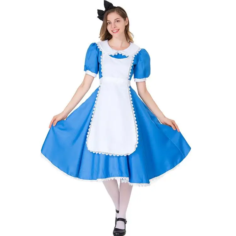 

Adult Halloween Costume Alice in Wonderland Cosplay Role-playing Anime Maid Uniform 9078 Traditional Chinese Ethnic Stage Cos...