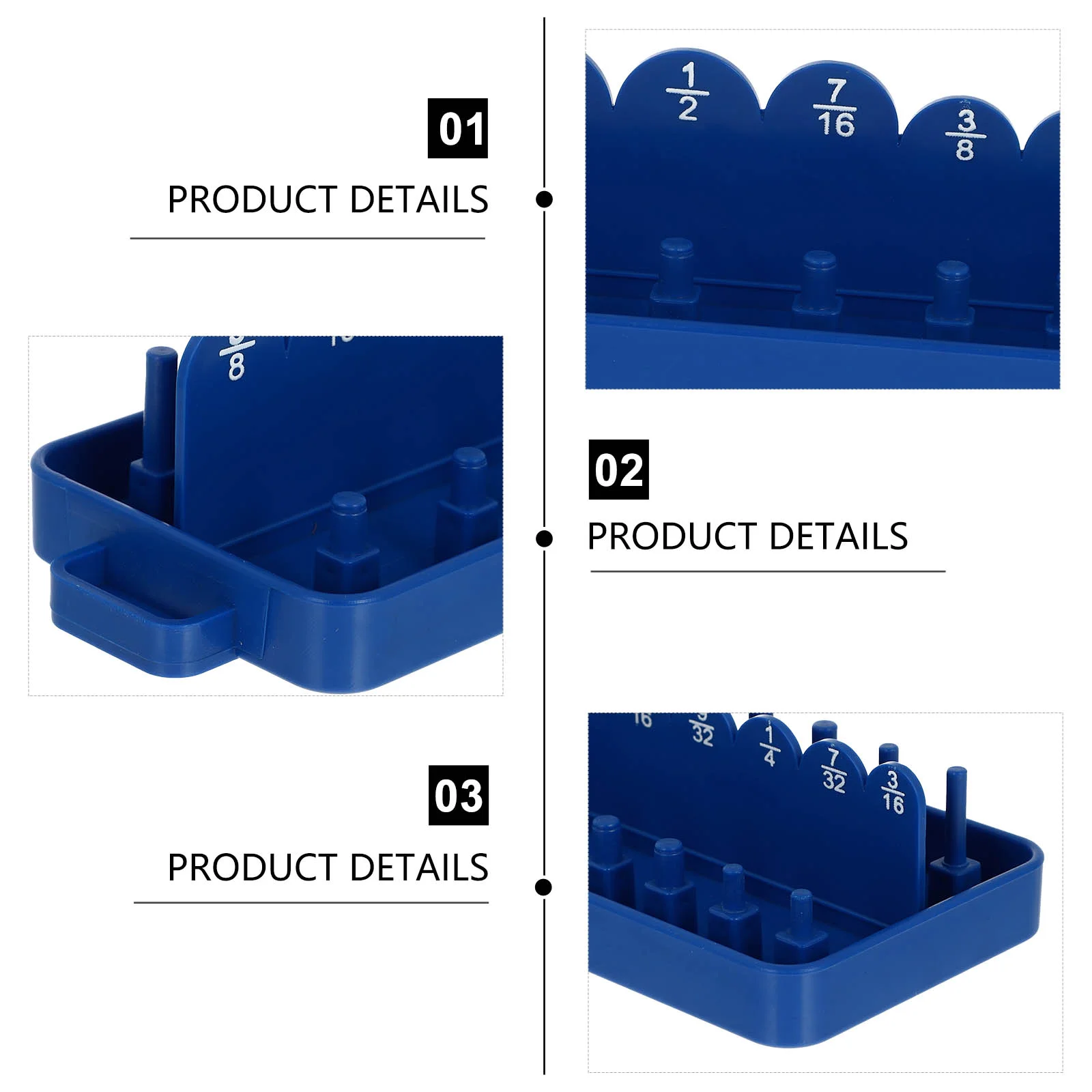 Sleeve Storage Socket Bracket Wrenches Magnetic Trays 186X6CM Pp Material Organizer Container