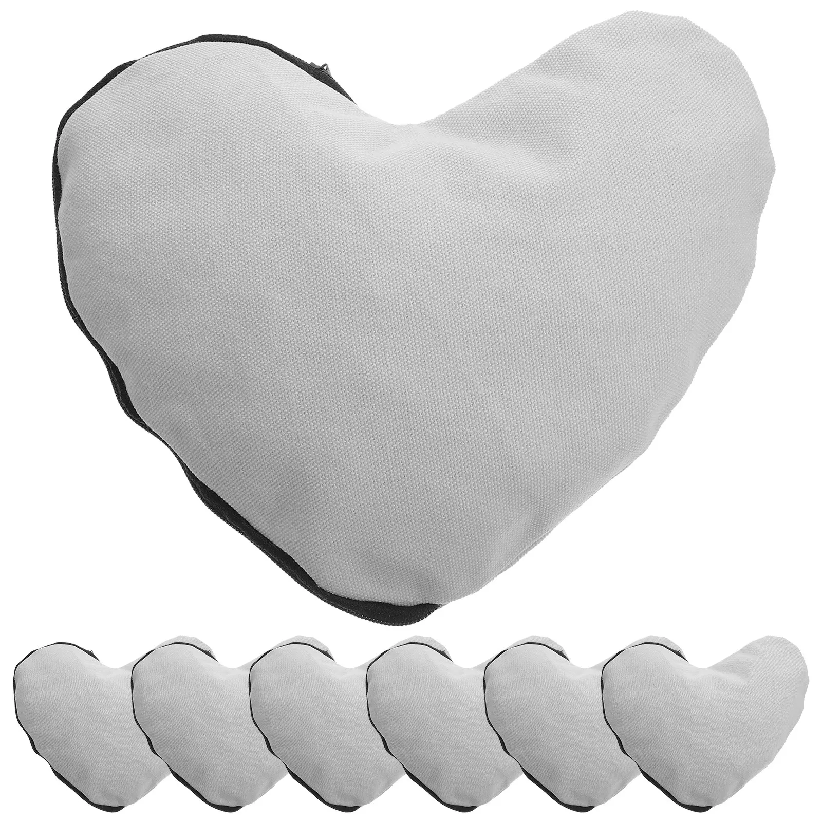 

8Pcs Heart Shape DIY Sublimation Blank Makeup Bags Premium Canvas Zipper Pouches for Cosmetics Toiletries Travel Accessories