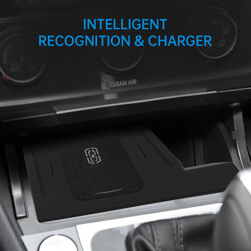 15W car wireless charger for Volkswagen Golf7 MK7 2014 2015-2020charging pad adapter phone holder stand interior CAR Accessories