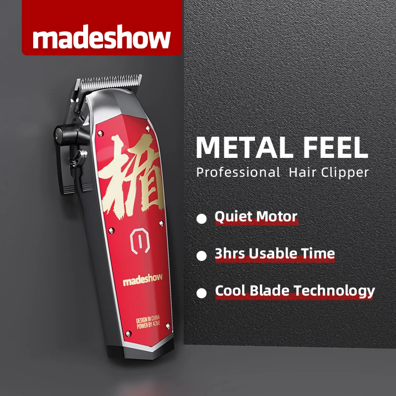 

New Madeshow M10 Hair Clipper Men's Professional 7000RPM Rechargeable Haircutter Oil Head Gradient