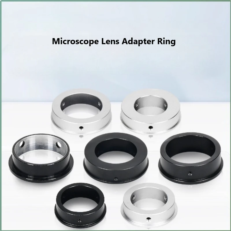 76mm to 50mm / 35mm to 28mm Stereo Microscope Camera Lens Adapter Ring Monocular Holder Aperture Microscope Accessory