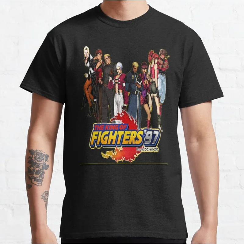 

KOF 97 King of Fighters 80s Video game Retro fighting videogames T-shirt for men Large size Adult Tops S-6xl