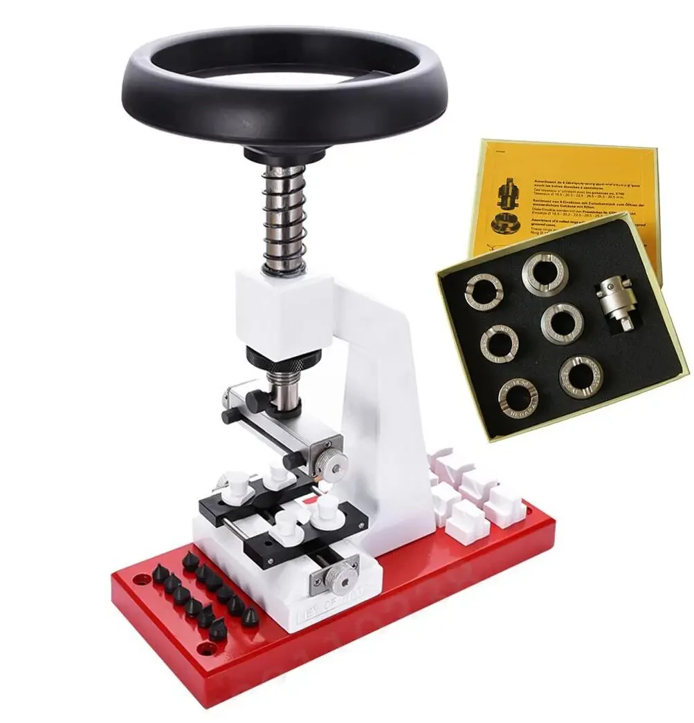 5700 Adjustable Watch Case Back Opener Unlock Caseback Machine Screw Oyster Style Watch Repair Tool Kit for Watchmakers