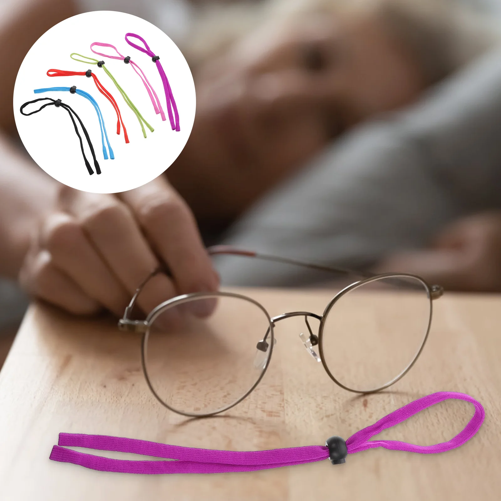 6 Pcs Solid Color Glasses Rope Eyeglass Premium Cord Hanging Eyeglasses Strap Mask Practical Accessory Anti-lost Nylon Fixing