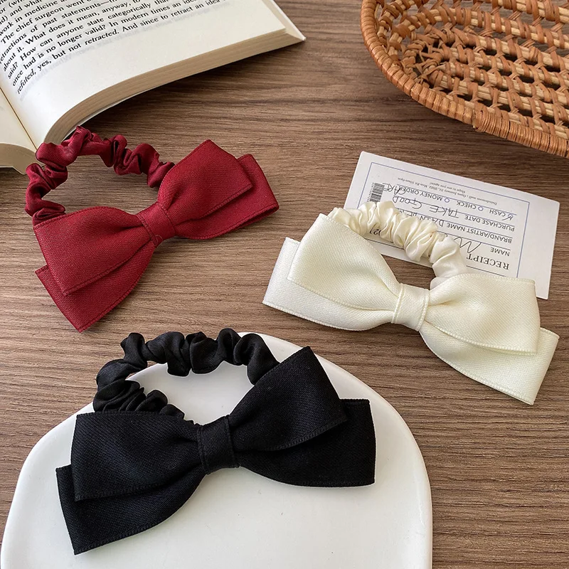 

Large Bowknot Elastic Hairband Women's Hair Accessories Ponytail Holder Rubber Band Tie Hair Scrunchies for Girls