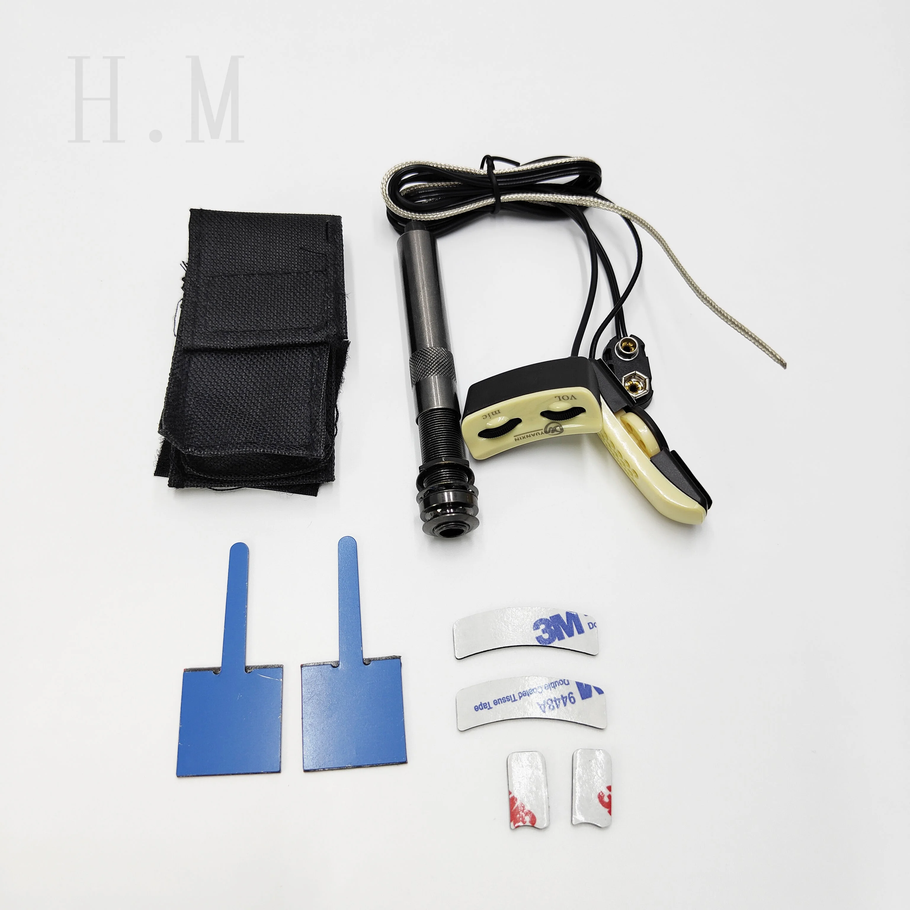 

1SET Acoustic guitar soundhole pickup tail-pin pen tube Guitar pickup A202 microphone guitar accessory