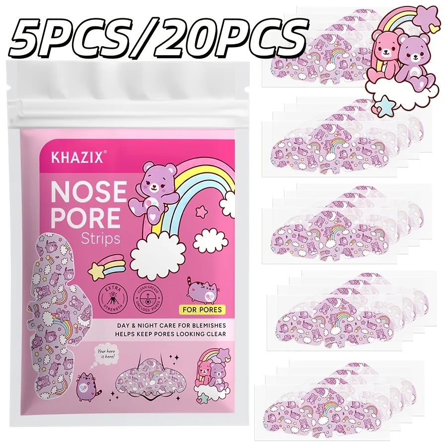 5PCS/20PCS Cartoon Nose Strip, deeply cleanses, smooths and tightens pores, gentle and non-irritating to the skin, pimple patch