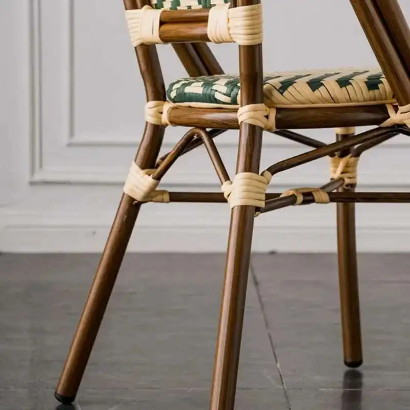 Outdoor Garden Rattan Dining Chairs Kitchen Gaming Wood Designer Dining Chairs Home Relaxing Silla De Madera Outdoor Furniture