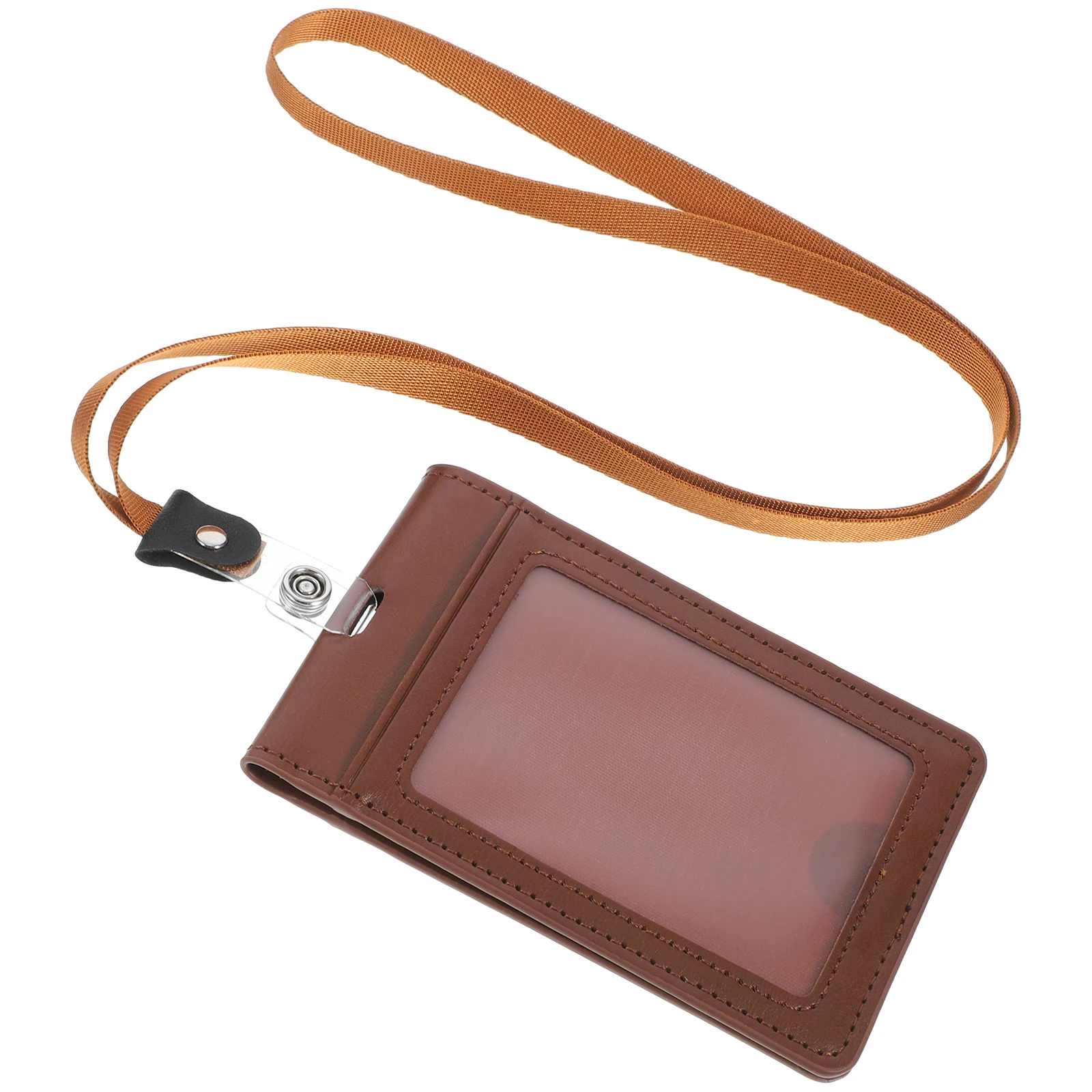 

Magnetic Card Holder Black PU ID Badge Cover with Lanyard for Nurse Women Students Protects Credit Cards ID Cards