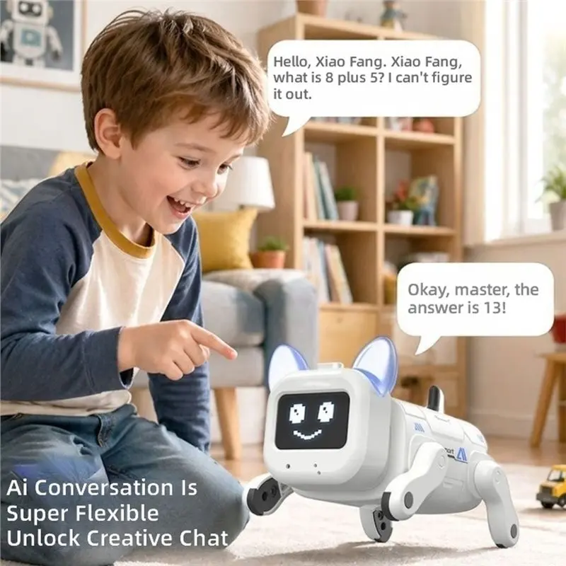 |Toybuy| Intelligent AI Robot Dog Smart Interactive Voice Chat Children Boys Birthday Gift Pet Companion