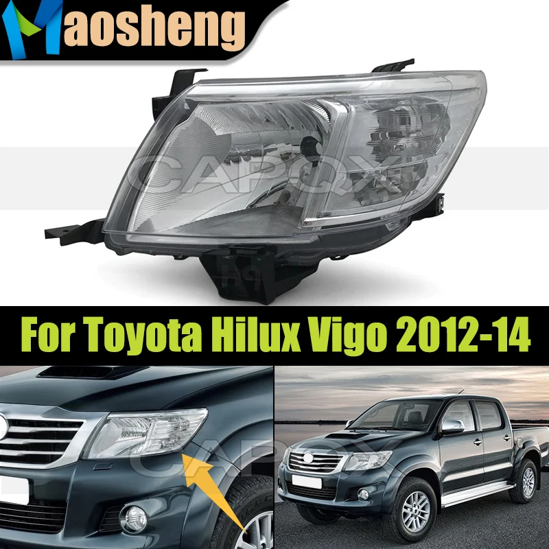 

Front Bumper Headlight Head Light For Toyota Hilux Vigo 2012 2013 2014 Headlamp Head Lamp Driver Light