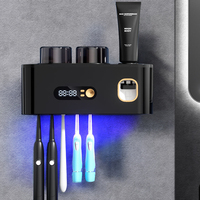 UV Toothbrush Sterilizer Portable Electric Toothbrush Sterilization Holder Rechargeable Wall Mounted Electric Toothbrush Dryer