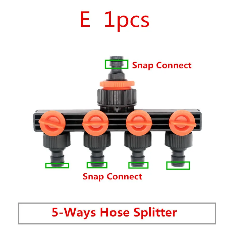 Brass 4-Ways Hose Splitter  Nipple Connect Y-Type Water Distributor  Water Separator Water Gun Irrigation Garden Automatic Water