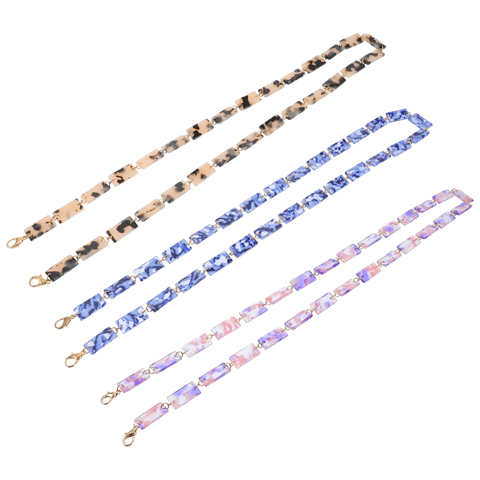 

3Pcs Glasses Chain Mask Cord Beautiful Blue Decorations Fashion Lanyard Sunglasses Chains Anti Lost Durable Accessories For
