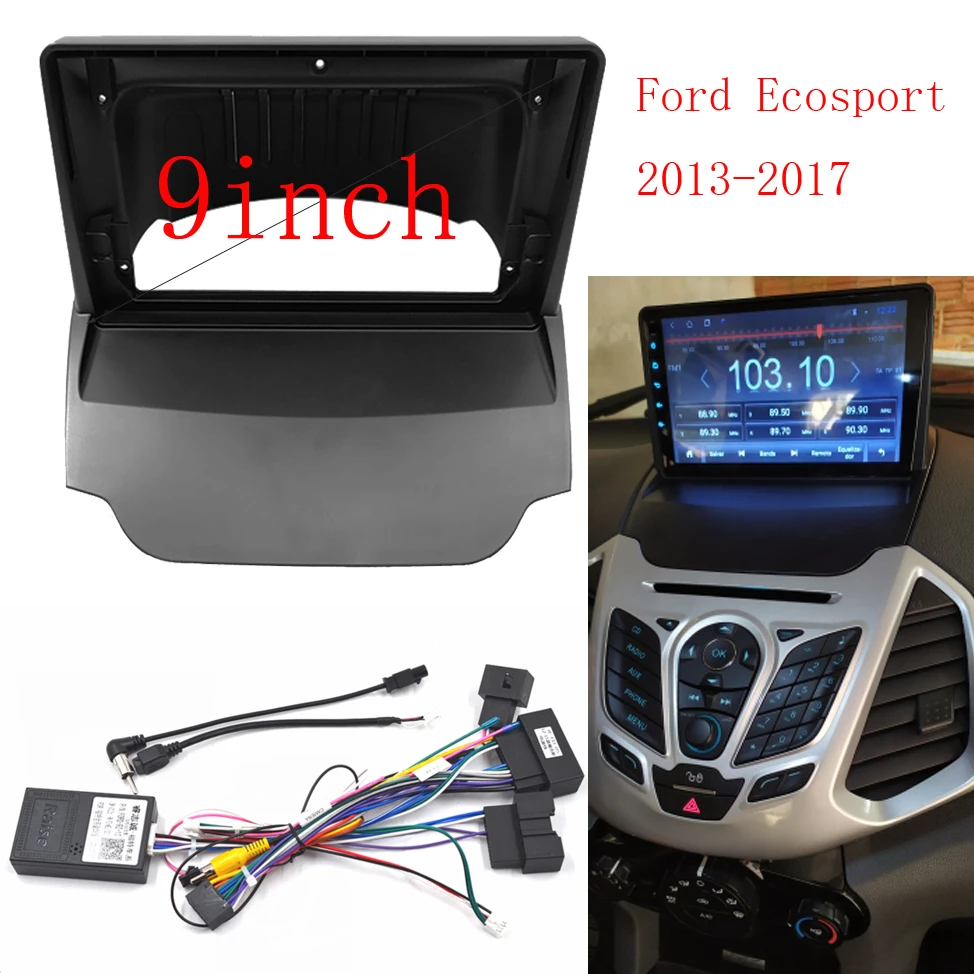 

Автомобильный радиоприемник 2 Din 9 дюймов, установка DVD GPS Mp5 ABS PC, пластиковый корпус для приборной панели Ford Ecosport 2013-2017