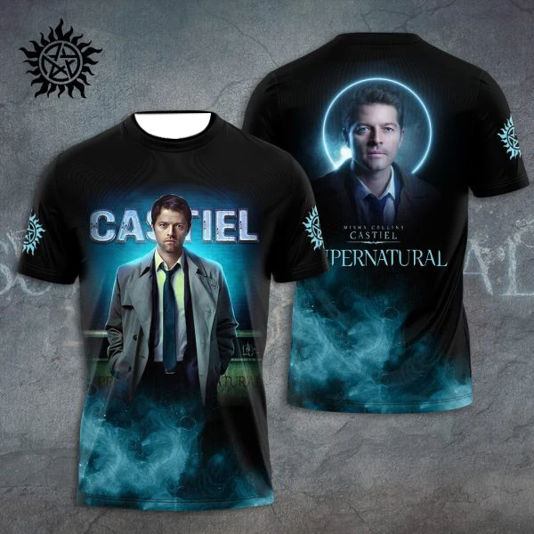 

Горячая футболка с 3D принтом «Сверхъестественное», модная мужская и женская футболка в стиле Харадзюку с короткими рукавами и круглым вырезом, топ большого размера, одежда для мальчиков