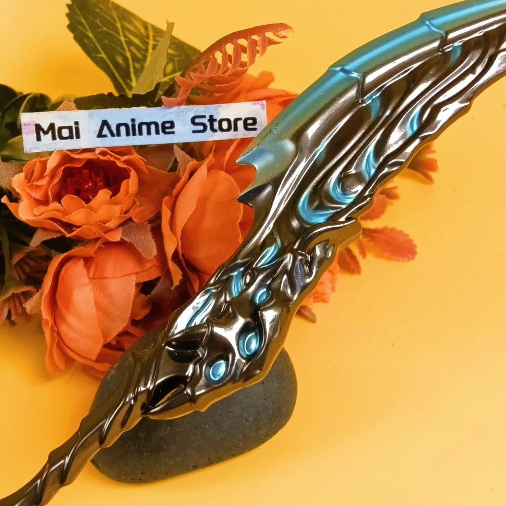 7.5inch 2pcs Valorant Katana Real Katana Samurai Sabre Metal Steel Ninja Knife Blade Anime Cosplay Prop Sword Unsharp Toy Gift