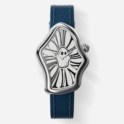 CRONUSART Women Quartz Watch 30mm*41mm Ladies Wristwatch Irregular Case Crystal Mirror Ultrathin 7.9mm Roman Number