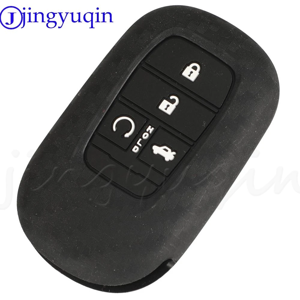 jingyuqin 4Butons Remote Car Key Case Silicone Protect Shell For Honda Civic Accord CRV Vezel HRV 2021 2022 Car Accessories