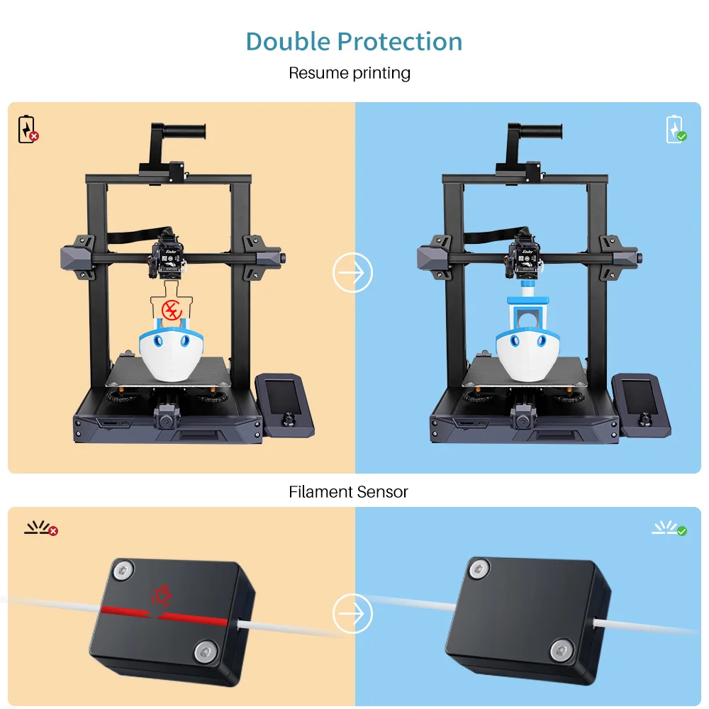 Imagem -05 - Pro e s1 Plus Impressora 3d Extrusora Direta Plataforma de Impressão Spring Steel Retomar Impressão Fdm Ender-3s1 pc Creality-ender3s1