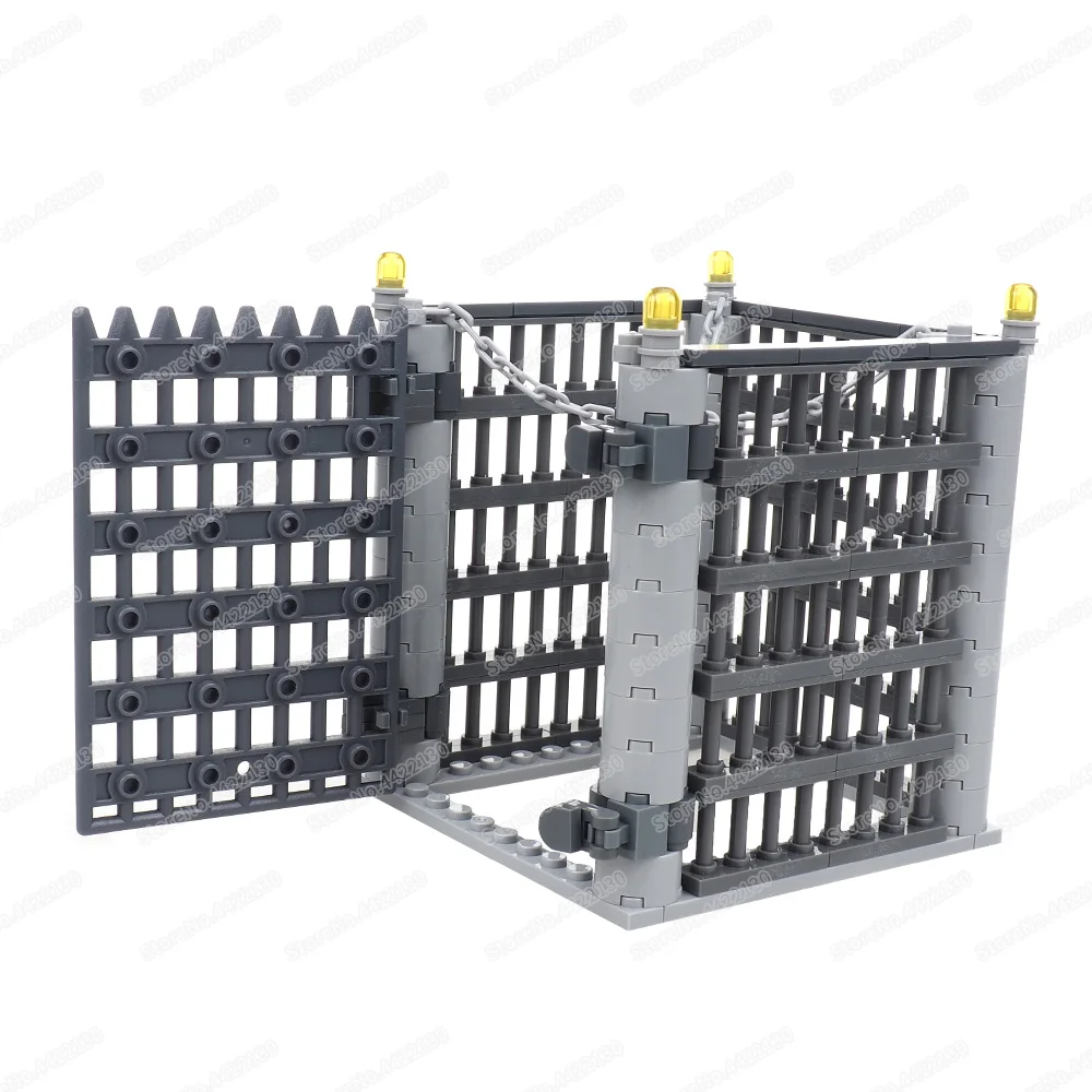 Wildernis Gevangenschap Kettingen Kooi Bouwsteen Moc Figuren Vangen Mutatie Grote Monsterscène Model Kinderen Geschenken Jongen Speelgoed