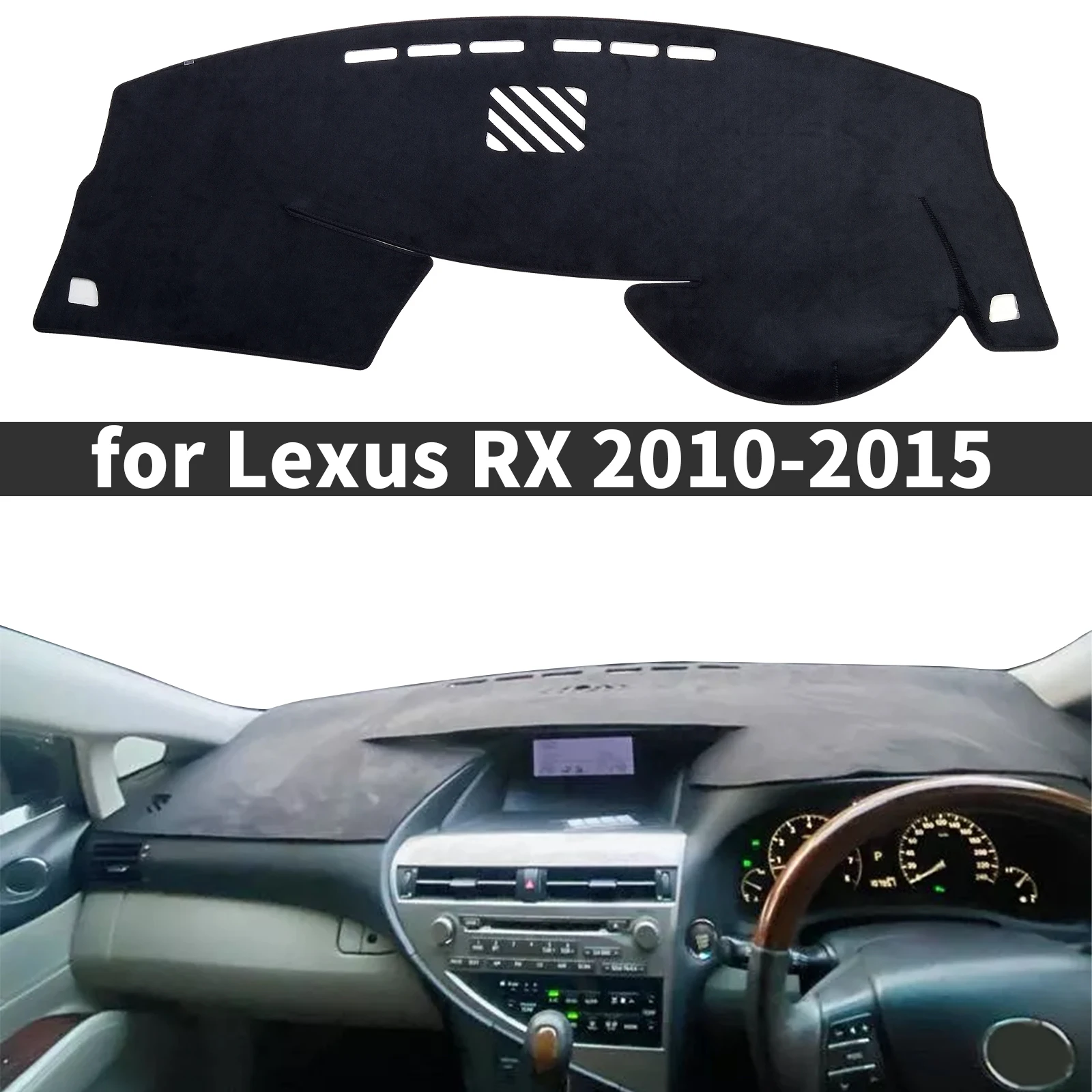 for Lexus RX 2010-2015 AL10 RX270 RX350 RX450h Car Accessories Dashmat Dashboard Cover Pad Protective Carpet DashMat Sunshade