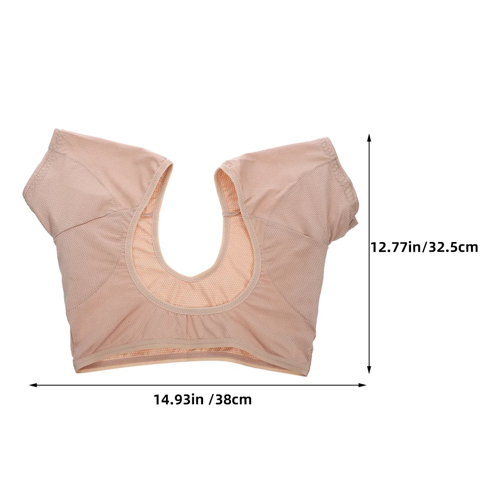 Underarm Sweat-absorbent Cotton Sweat Absorbing Undershirt Athletic for Women Armpit Shirt Vest Washable Polyester