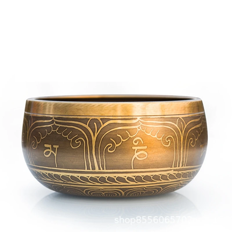 

12.5cm 14cm 16cm Nepal handhammer Copper chime Tibetan Singing Bowl Meditation healing Zen drum