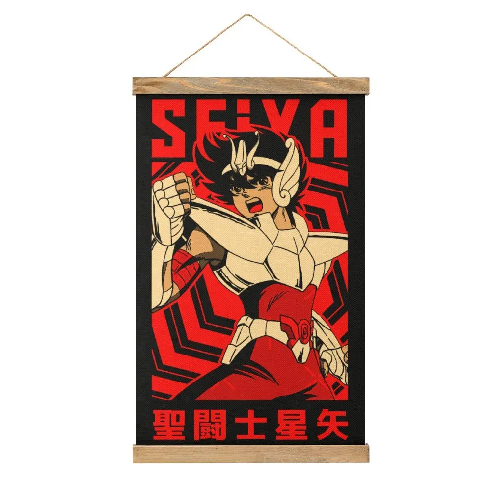 Vintage Pegasus Seiya SAINT SEIYA Vintage Anime Canvas Hanging Picture Wall Decoration Joke Bar   Mural Style Decorate