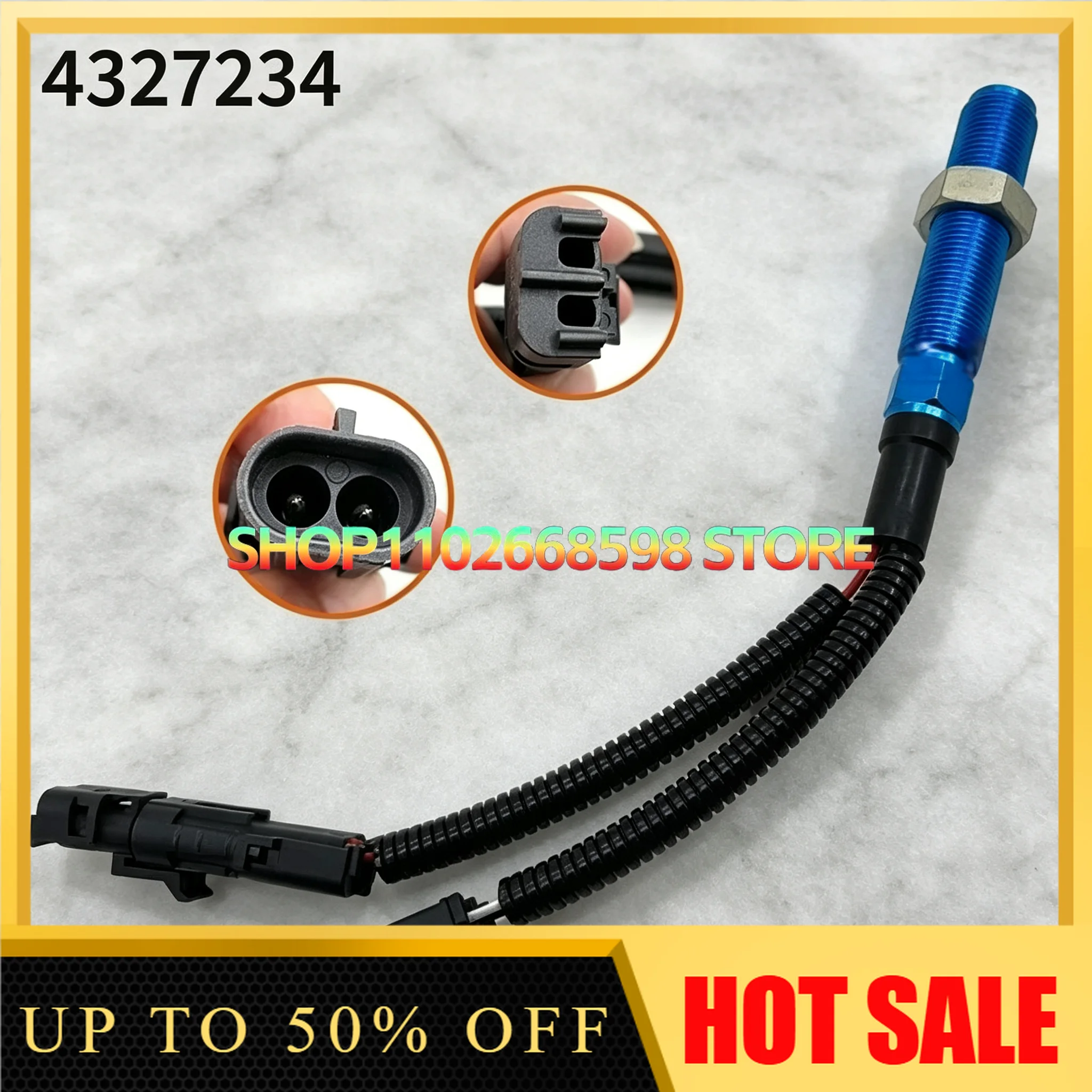 Plug-In Speed Sensor 4327234 Excavator Accessory Essential QSM11 ISM11 Engine Dual  Part for Equipment Maintenance