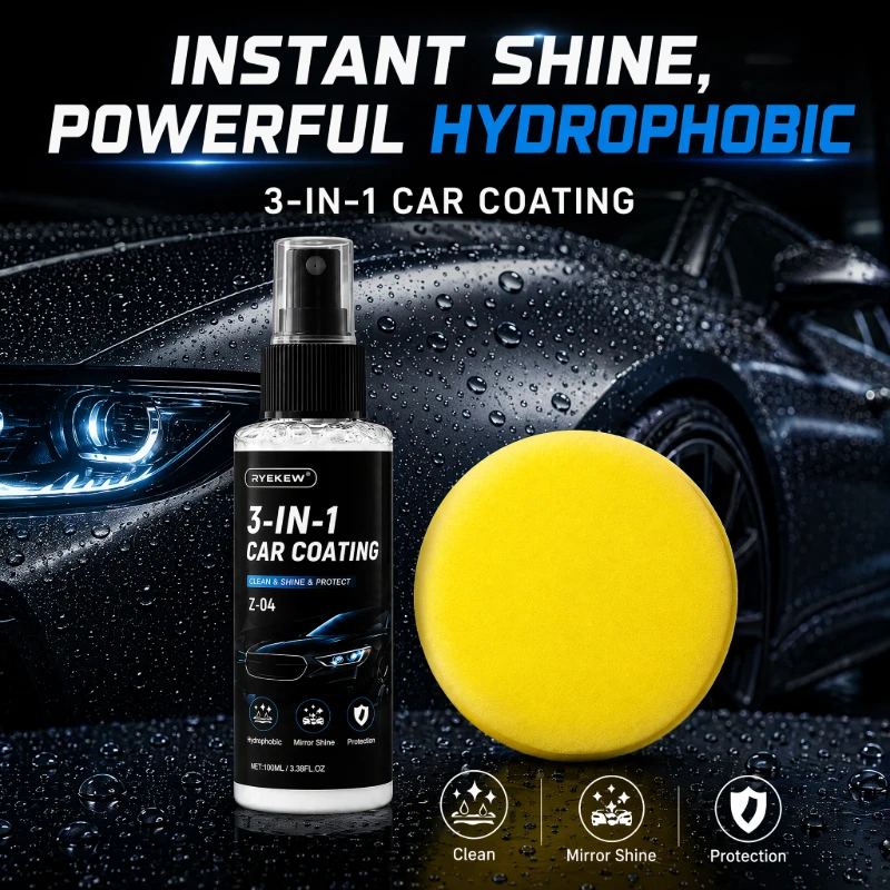 Car Paint Sealant Spray, Lotus Effect Hydrophobic Coating, Water Beads Up Roll Off, Lasting Gloss Shield