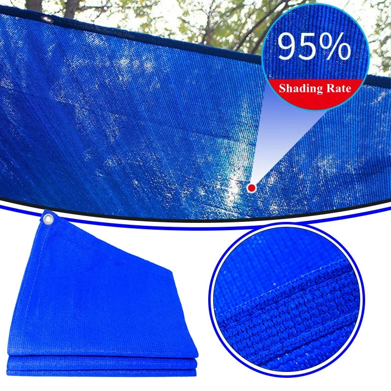 95% Anti-UV Blue Sun Shading Net HDPE Outdoor Awning Garden Succulent Plant Sun-proof Sunshade Net ,Swimming Pool Cover
