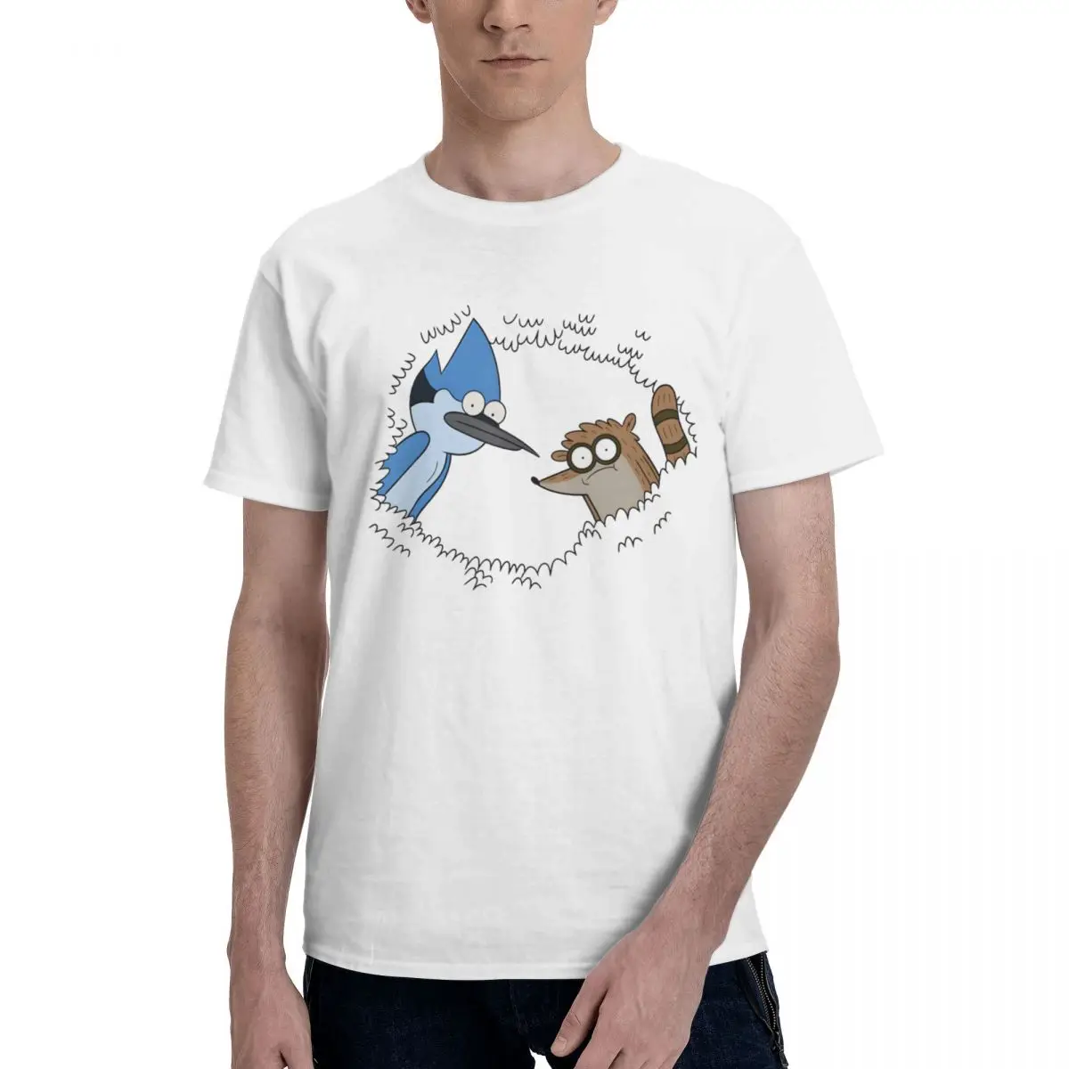 Mordecai And Rigby Regular Ooooh Trending T Shirts Graphic Y2K Unique Quality Mens Women T-Shirt Clothes