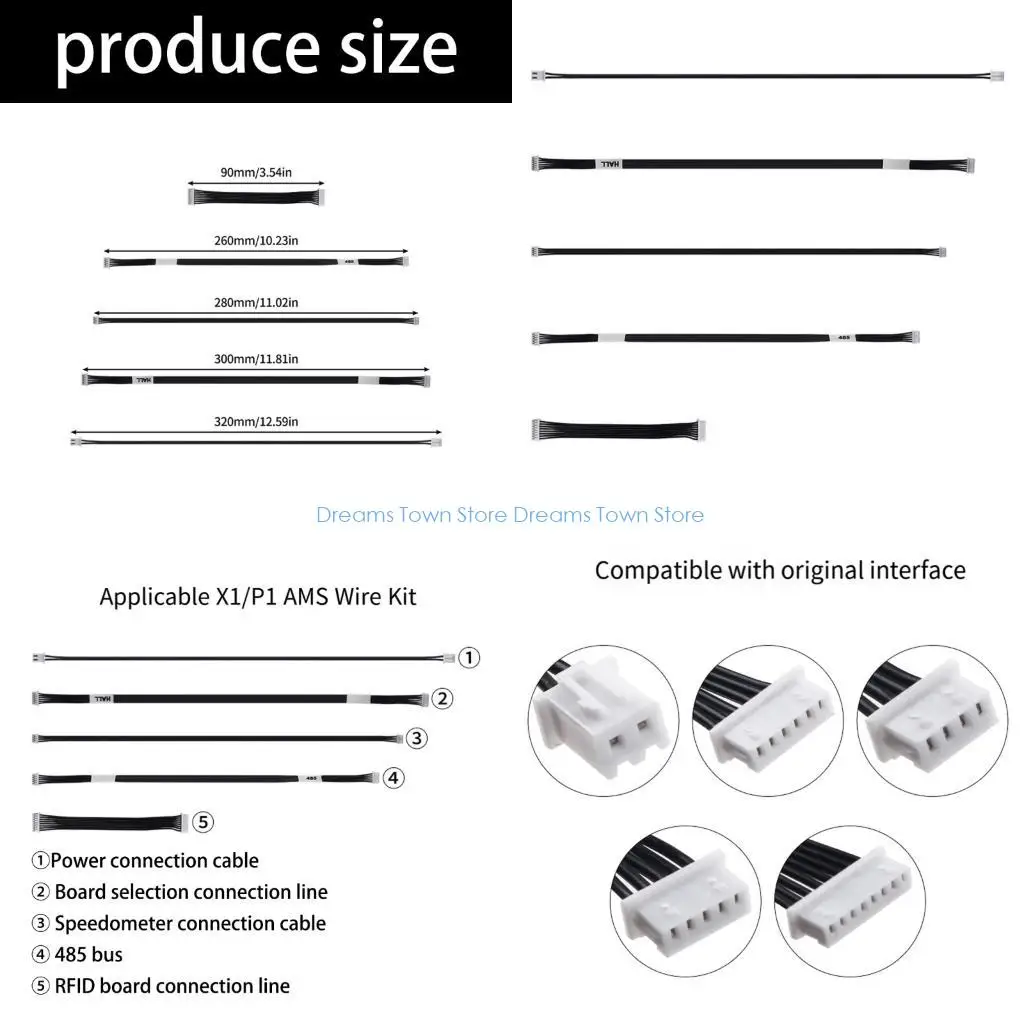 

HX6A 5 в 1 3D-принтер, сенсорная плата измерения скорости, замена кабеля питания