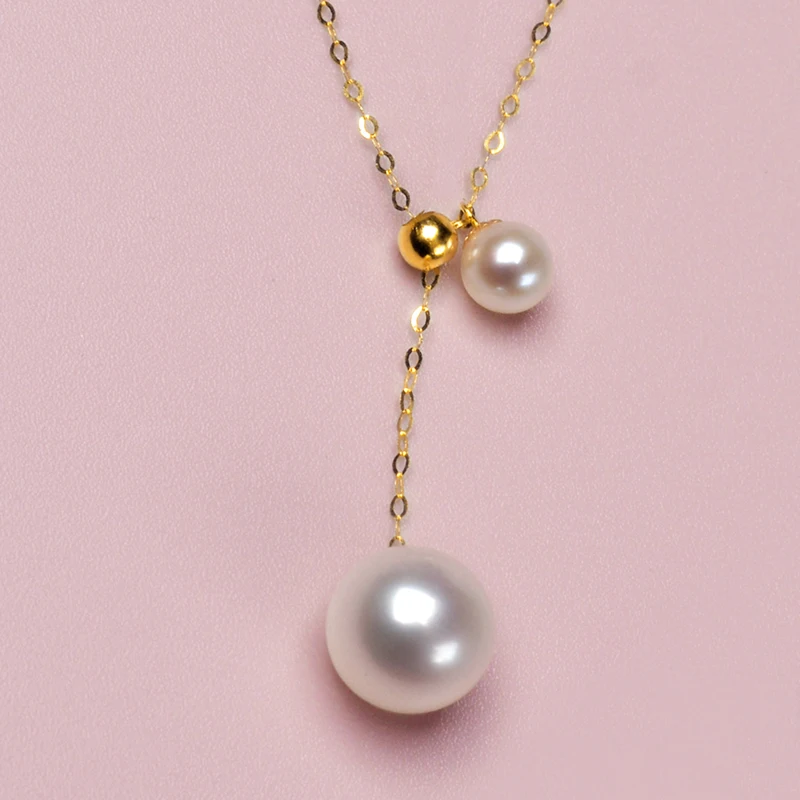 

XF800 ювелирные изделия из чистого 18-каратного золота, ожерелье, кулон AU750 7-8 мм, жемчуг Akoya, эксклюзивные женские подарки на вечеринку X528