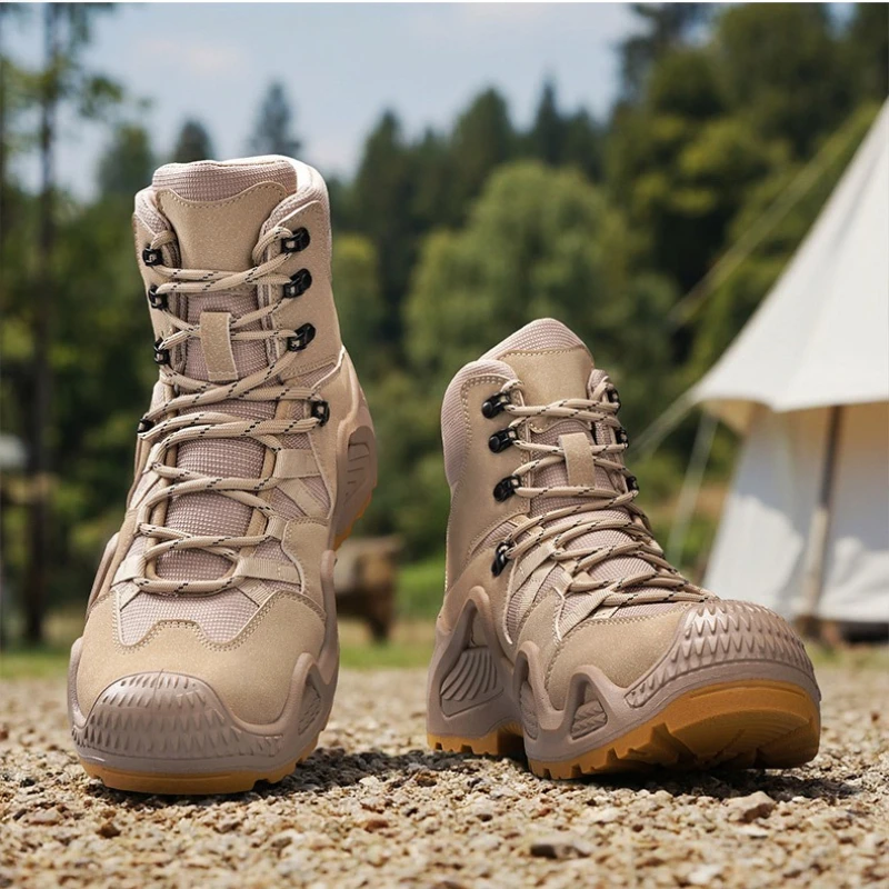 

Winter New High-top Men's Plum-size Flat and Color-blocked Professional Brand Designed High-quality Outdoor Hiking Boots