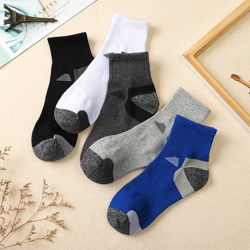 5 Pairs New Spring Mens Socks Knit Sports Sock Outdoor Fitness Breathable Quick Dry Wear-resistant Running Sock Man Wholesale