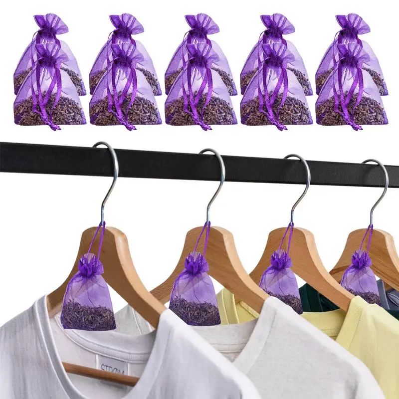 Lavender Sachet Bags 10pcs Home Air Freshener Sachets Closet Air Fresheners Fragrance Packets Deodorizer Lavender Sachet Bags