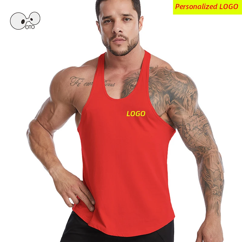 Cá Tính Cotton Tập Luyện Tập Gym Xe Tăng Chui Áo Thể Thao Áo Sơ Mi Stringer Quần Áo Thông Thường Chạy Singlets Thể Dục Áo Vest