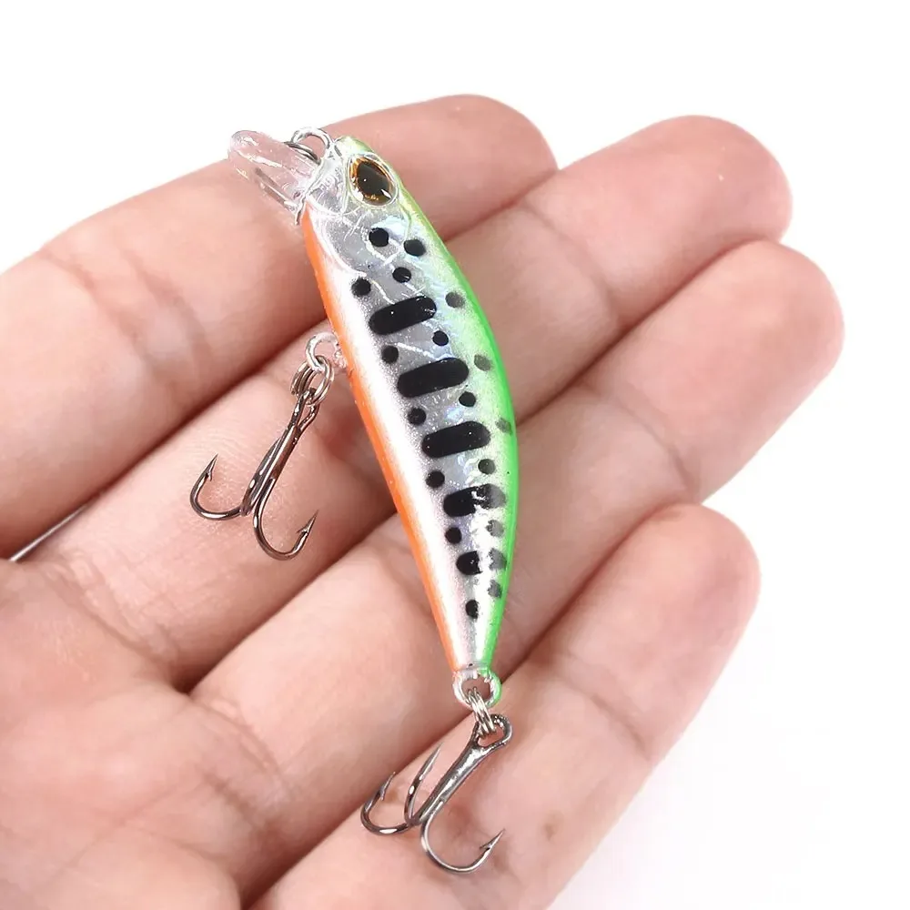 1 Peça 5.8cm 4.9g Isca Artificial Jerkbait Minnow Rígida Afundante Preta Wobbler para Pesca