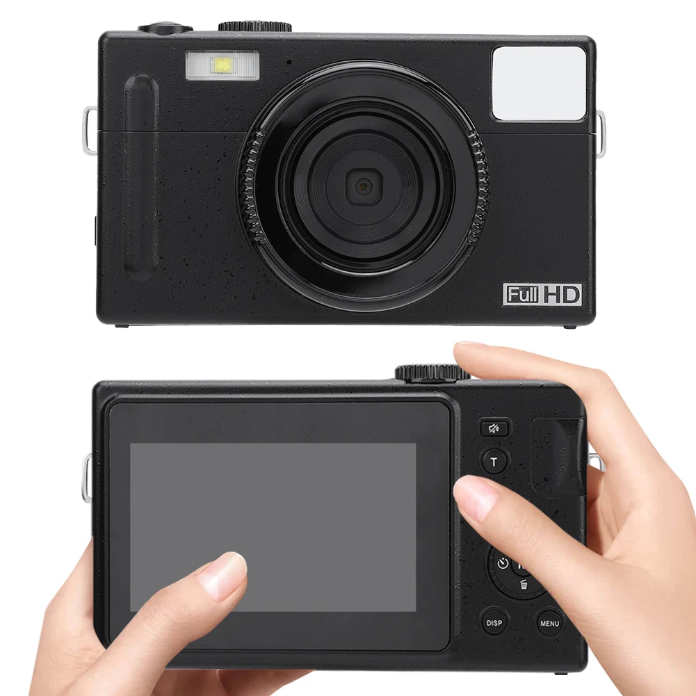 Câmera digital 48MP Vlogging Camera FHD 1080P Gravador de vídeo Zoom 16X para adolescentes adultos iniciantes